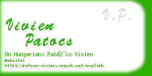 vivien patocs business card